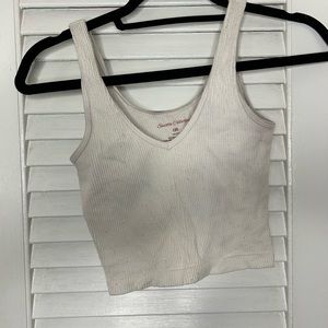 White cropped tank
